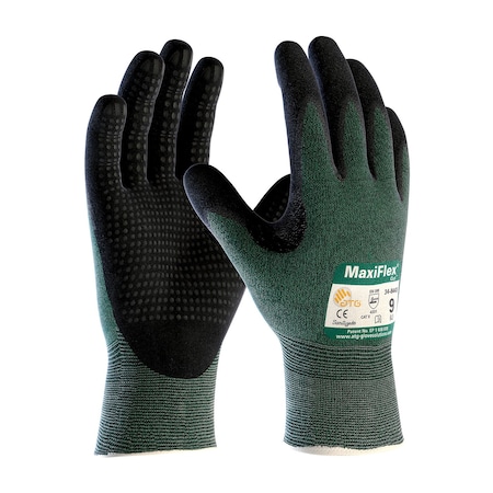 Pip Seamless Knit Engineered Yarn Glove w/Premium Nitrile Coated MicroFoam Grip on Palm & Fingers, 12PK 34-8443/M